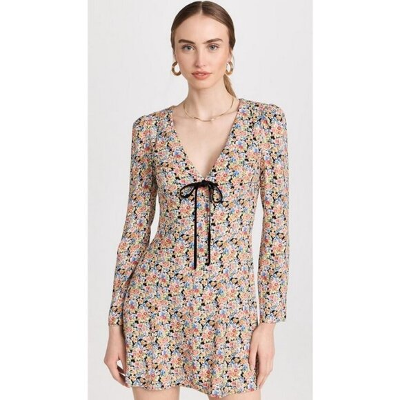 💕REFORMATION💕 Mavis Dress ~ Trix Multi-Color Floral Print 8 NWOT - Picture 6 of 16